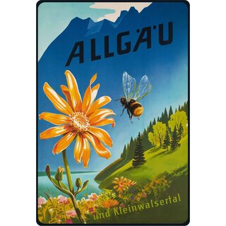Schild Motiv "Allgäu und Kleinwalsertal" 20 x 30 cm Blechschild
