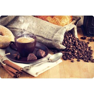 Schild Motiv "Kaffeebohnen und Tasse Kaffee" 30 x 20 cm Blechschild