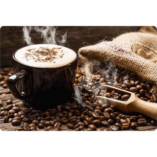 Schild Motiv "Kaffeebohnen und Kaffee" 30 x 20 cm Blechschild