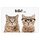 Schild Spruch "Brille? Katze" 30 x 20 cm Blechschild