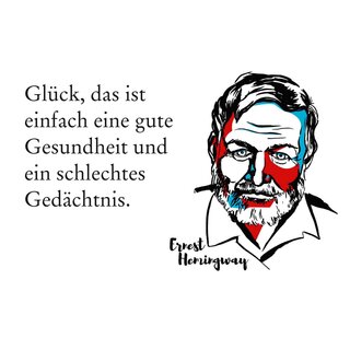 Schild Spruch "Glück, eine gute Gesundheit, schlechtes Gedächtnis" 30 x 20 cm Blechschild