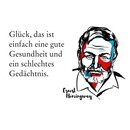 Schild Spruch "Glück, eine gute Gesundheit,...