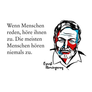 Schild Spruch "Wenn Menschen reden, höre ihnen zu" 30 x 20 cm Blechschild