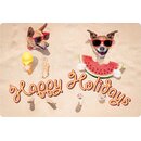 Schild Spruch "Happy Holidays" 30 x 20 cm...