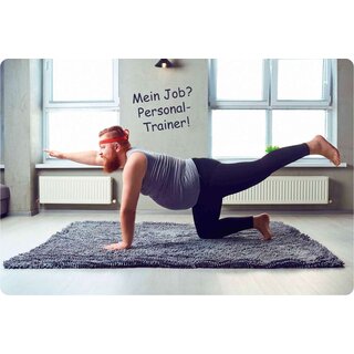 Schild Spruch "Mein Job? Personaltrainer!" 30 x 20 cm Blechschild