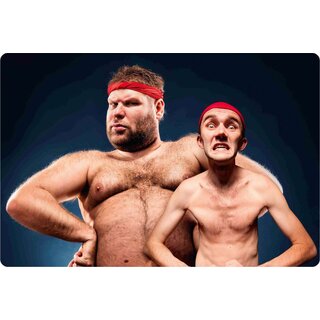 Schild Motiv "Männer mit Stirnband" 30 x 20 cm Blechschild