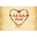 Schild Spruch "Ich liebe Dich" 30 x 20 cm...