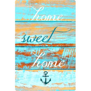 Schild Spruch "Home Sweet Home " 20 x 30 cm Blechschild