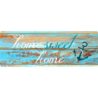 Schild Spruch "Home Sweet Home" 27 x 10 cm Blechschild