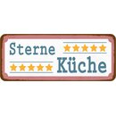 Schild Spruch "Sterne Küche" 27 x 10 cm...