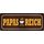 Schild Spruch "Papas Reich" 27 x 10 cm Blechschild