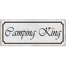 Schild Spruch "Camping King" 27 x 10 cm...