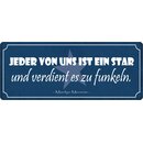 Schild Spruch "Jeder von uns ist ein Star" 27 x...