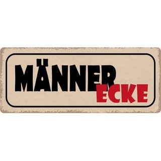 Schild Spruch "Männer Ecke" 27 x 10 cm Blechschild
