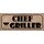 Schild Spruch "Chef Griller" 27 x 10 cm Blechschild