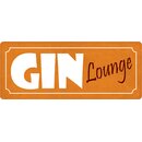 Schild Spruch "Gin Lounge" 27 x 10 cm Blechschild