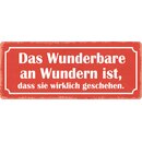 Schild Spruch "Das Wunderbare an Wundern" 27 x...