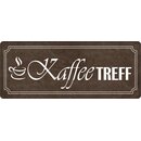 Schild Spruch "Kaffee Treff" 27 x 10 cm...