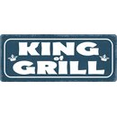 Schild Spruch "King of Grill" 27 x 10 cm...