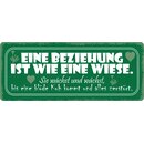 Schild Spruch "Eine Beziehung ist wie eine...