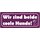 Schild Spruch "Wir sind beide coole Hunde" 27 x 10 cm Blechschild