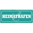 Schild Spruch "Heimathafen, Anker" 27 x 10 cm...