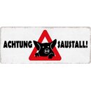 Schild Spruch "Achtung Saustall" 27 x 10 cm...