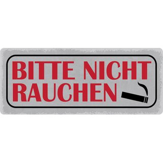 Hinweisschild "Bitte nicht rauchen" 27 x 10 cm Blechschild