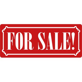 Hinweisschild "For Sale" 27 x 10 cm Blechschild