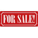 Hinweisschild "For Sale" 27 x 10 cm Blechschild