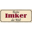 Schild Spruch "Bester Imker der Welt" 27 x 10...