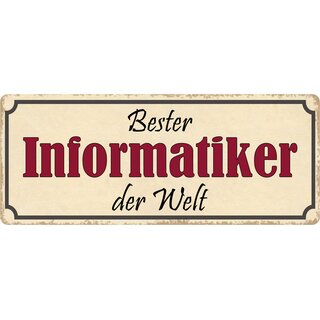 Schild Spruch "Bester Informatiker der Welt" 27 x 10 cm Blechschild