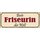 Schild Spruch "Beste Friseurin der Welt" 27 x 10 cm Blechschild
