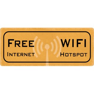 Hinweisschild "Free Wifi Internet Hotpsot" 27 x 10 cm Blechschild