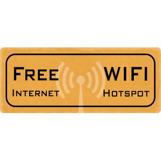 Hinweisschild "Free Wifi Internet Hotpsot" 27 x 10 cm Blechschild