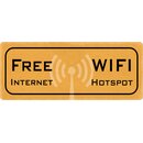 Hinweisschild "Free Wifi Internet Hotpsot" 27 x...