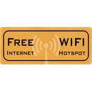 Hinweisschild "Free Wifi Internet Hotpsot" 27 x...