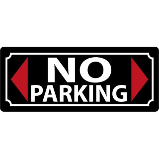 Schild Spruch "No Parking" 27 x 10 cm Blechschild