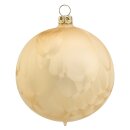 Thüringer Glasdesign Weihnachtskugeln Gold mit Eislack, 12 Stück/Set, ca. 6 cm