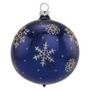 Thüringer Glasdesign Weihnachtskugeln Blau mit...