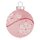Thüringer Glasdesign Weihnachtskugeln Rosa mit Schneeflocken, 4 Stück/Set, ca. 6 cm