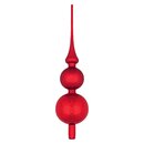 Thüringer Glasdesign Christbaumspitze Rot, matt und...