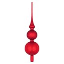 Thüringer Glasdesign Christbaumspitze Rot, matt und...