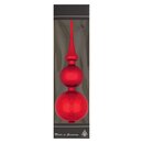 Thüringer Glasdesign Christbaumspitze Rot, matt und glänzend, 1 Stück, ca. 31 cm