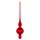 Thüringer Glasdesign Christbaumspitze Rot glänzend, 1 Stück, ca. 28 cm