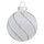 Thüringer Glasdesign Weihnachtskugeln Weiß mit Rautennetz, 3 Stück/Set, ca. 8 cm