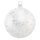 Thüringer Glasdesign Weihnachtskugeln Weiß mit silbernem Sternendekor, 3 Stück/Set, ca. 8 cm