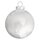 Thüringer Glasdesign Weihnachtskugeln Weiß mit Eislack, 12 Stück/Set, ca. 4 cm