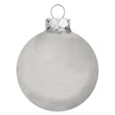 Thüringer Glasdesign Weihnachtskugeln Weiß und Silber matt und glänzend, 12 Stück/Set, ca. 6 cm
