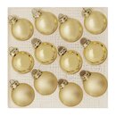 Thüringer Glasdesign Weihnachtskugeln Gold, 12 Stück/Set,...